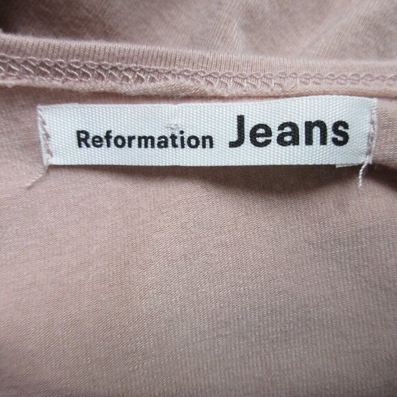 Reformation Jeans Kaila Tank Midi Wrap Dress S Pink Knit Stretch Casual Chic 310 - Picture 3 of 11